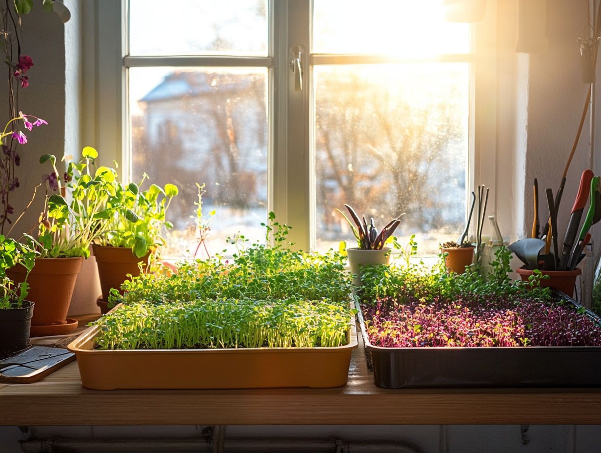 Visual guide to factors influencing indoor microgreen growth