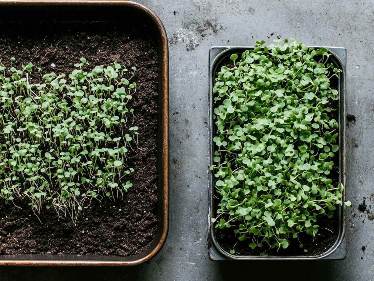 Visual guide to the risks of reusing soil for healthy microgreens