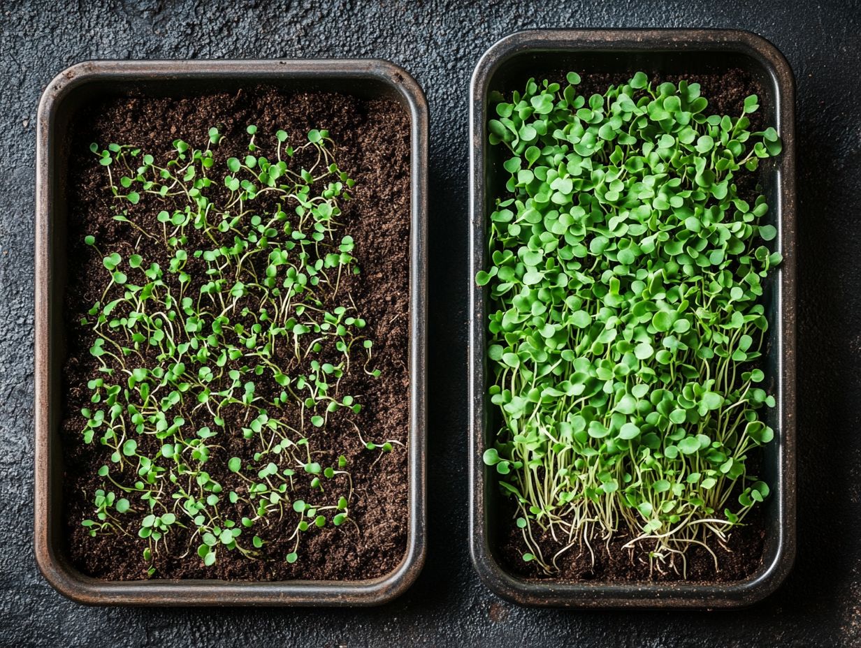 A garden showcasing cost-effective microgreen soil reuse techniques