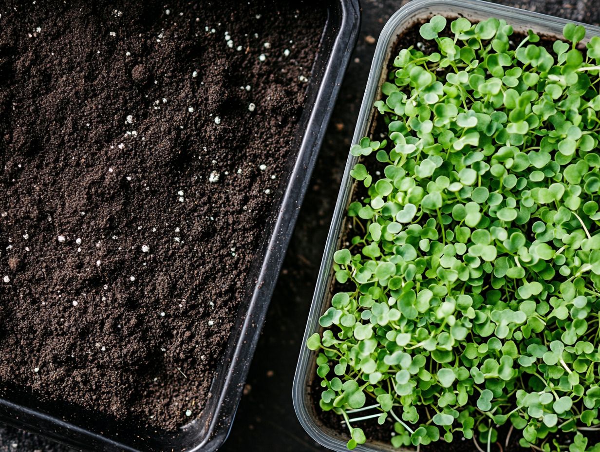 Infographic on the benefits of reusing soil for microgreens