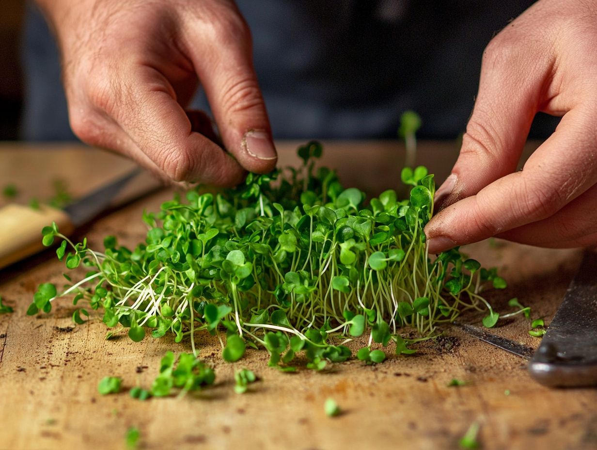 A colorful array of harvested microgreens used in various dishes