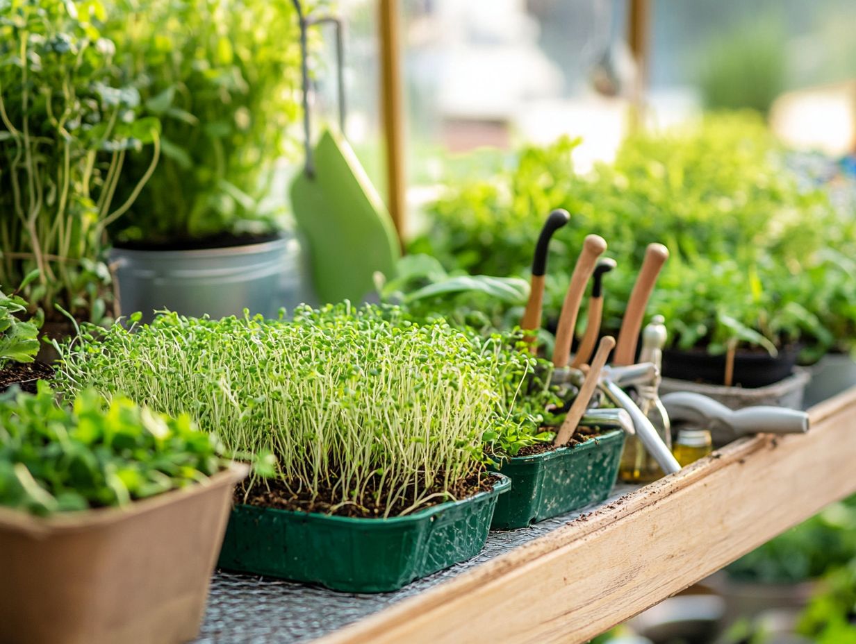 Illustration of common microgreens pests and solutions