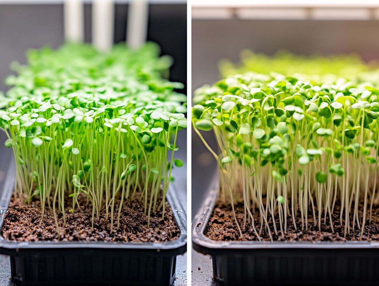 Comparison of microgreen growing methods