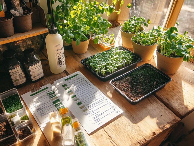 Creating a Microgreen Supply Checklist