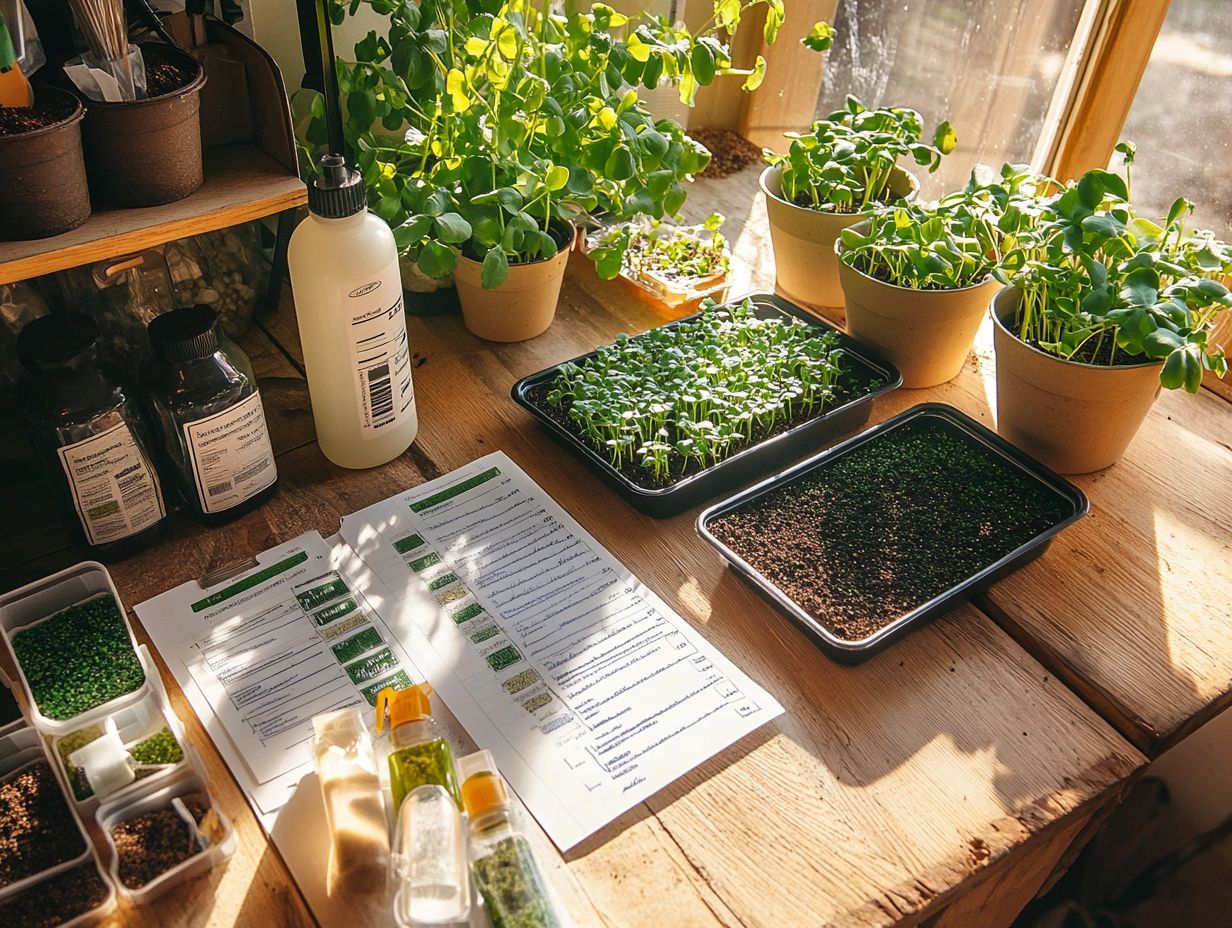 Image showing a checklist for creating a microgreen supply.