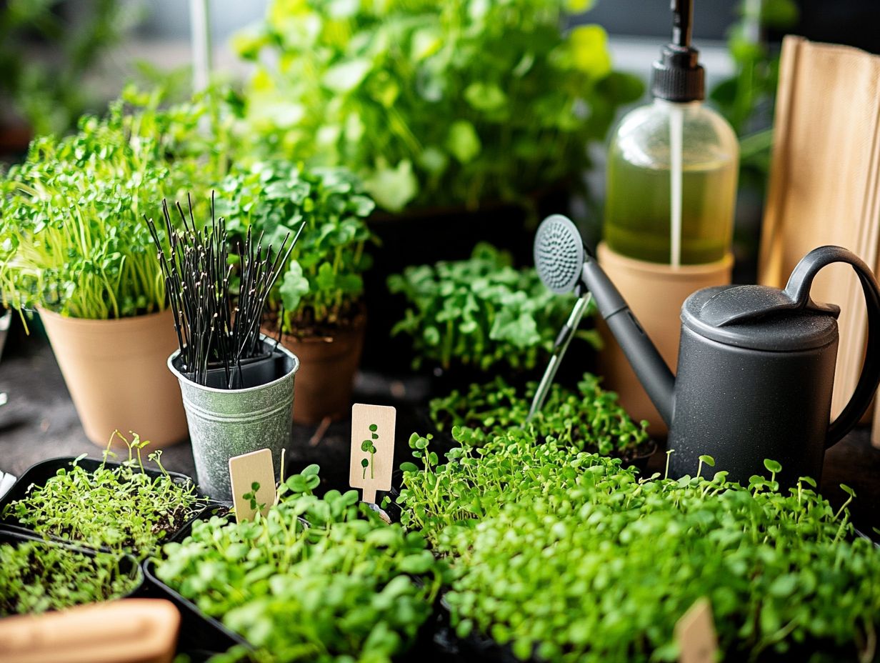 Image of containers and growing medium for microgreens