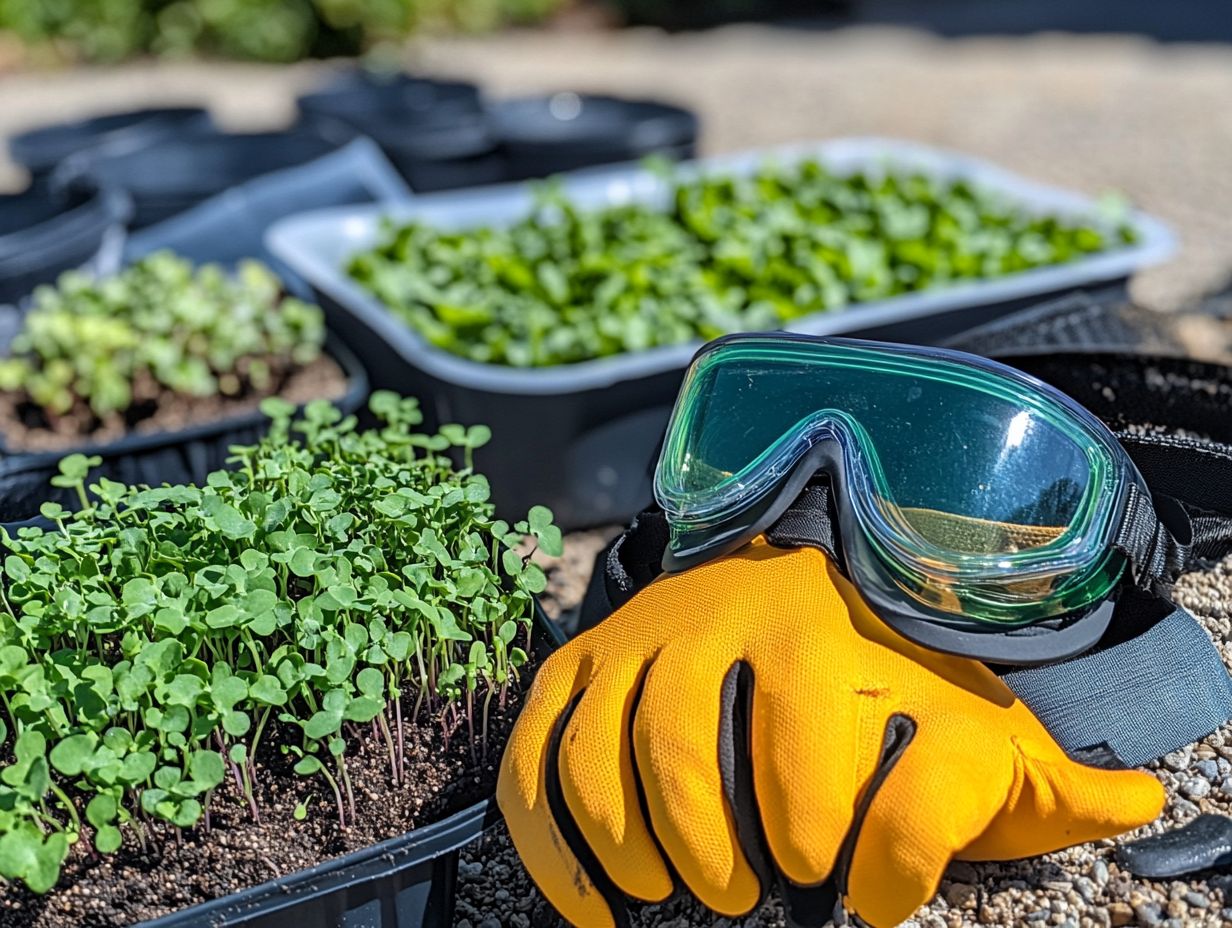 Visual guide to safety gear for microgreen growers