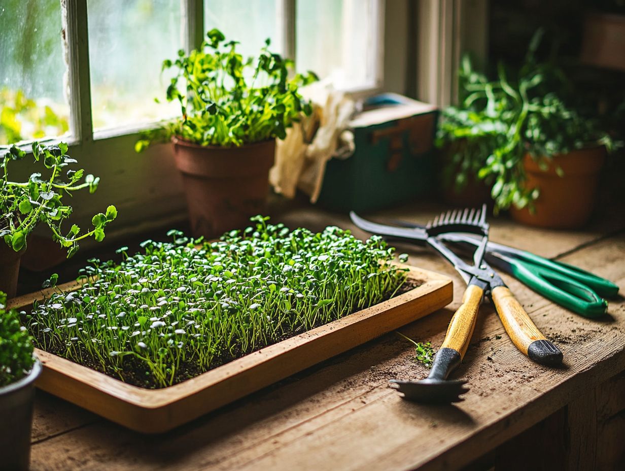 Image illustrating the storage and shelf life of microgreens