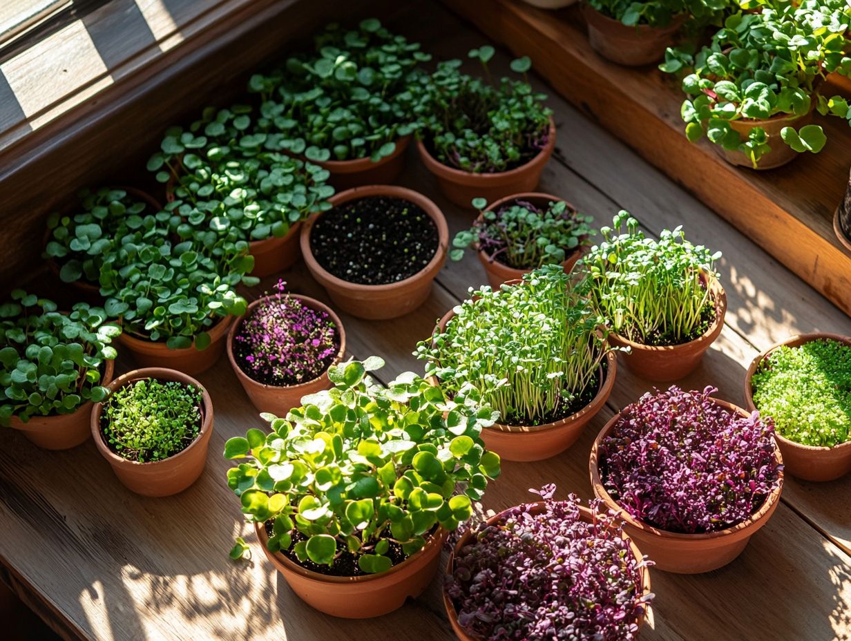 Image showing best practices for growing and harvesting microgreens