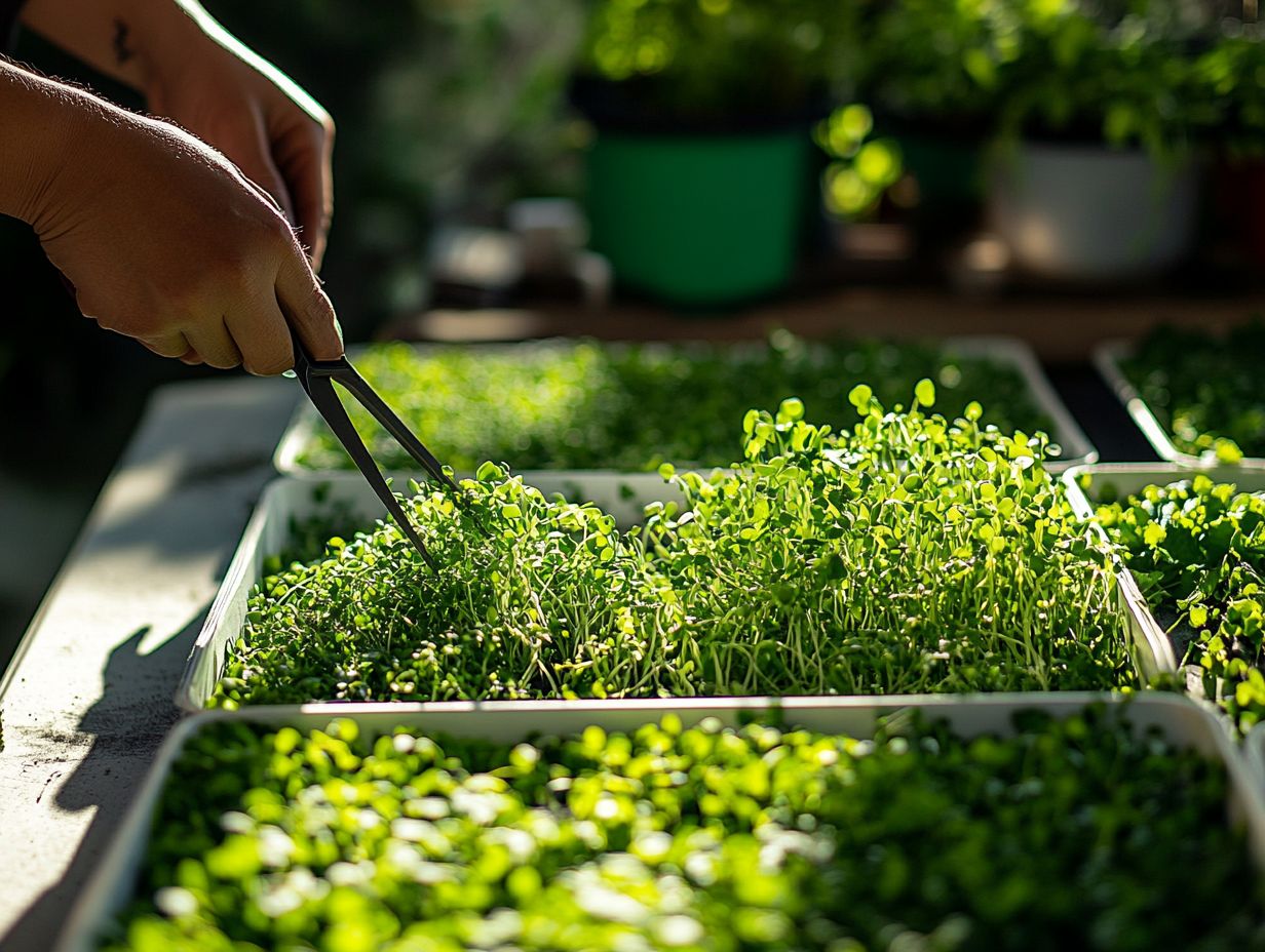 Best practices for growing and harvesting microgreens