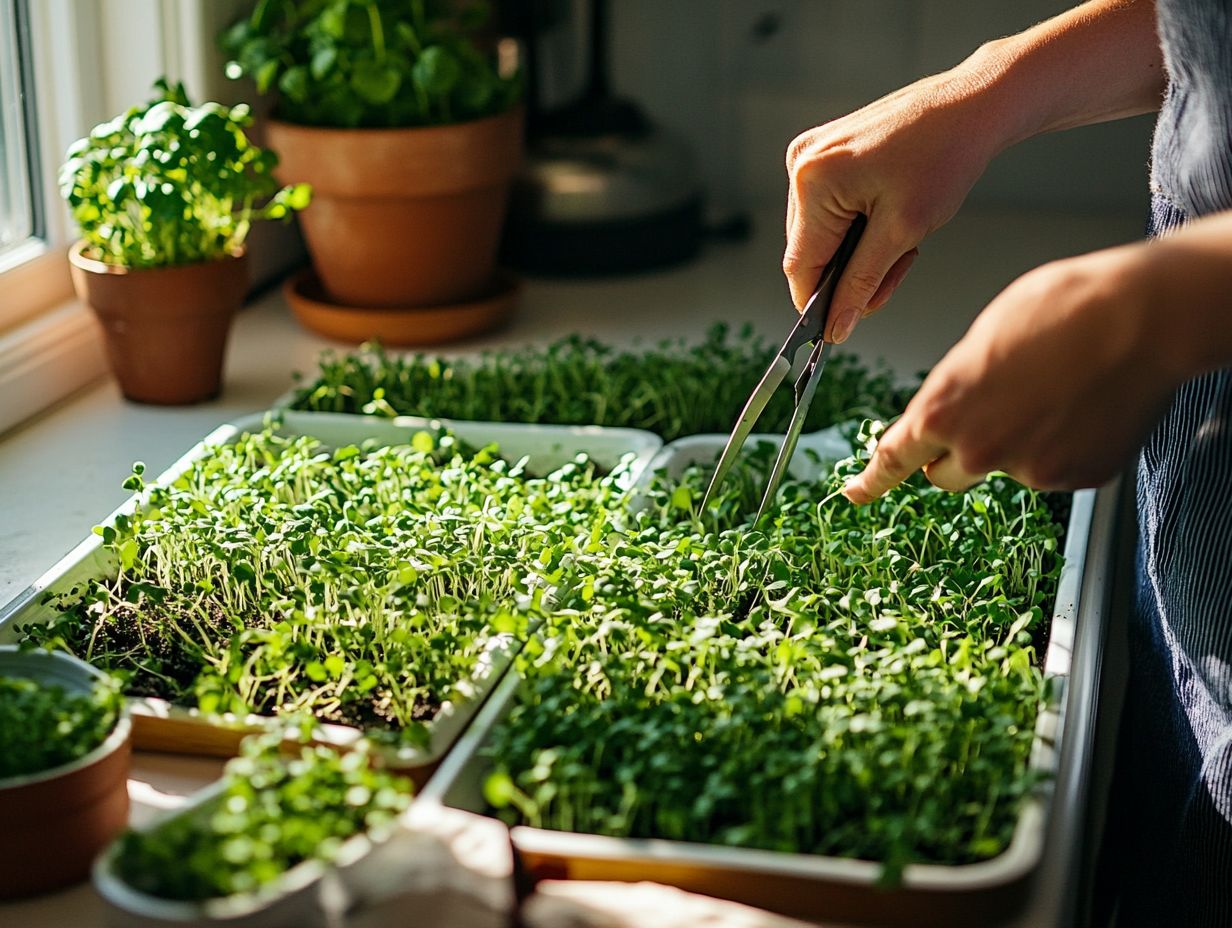 When is the right time to harvest microgreens?