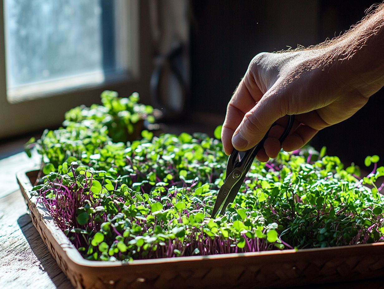 Freshly Harvested Microgreens Ready for Use