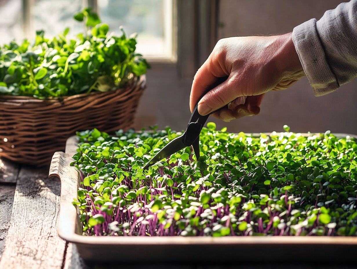 Storing and Using Harvested Microgreens