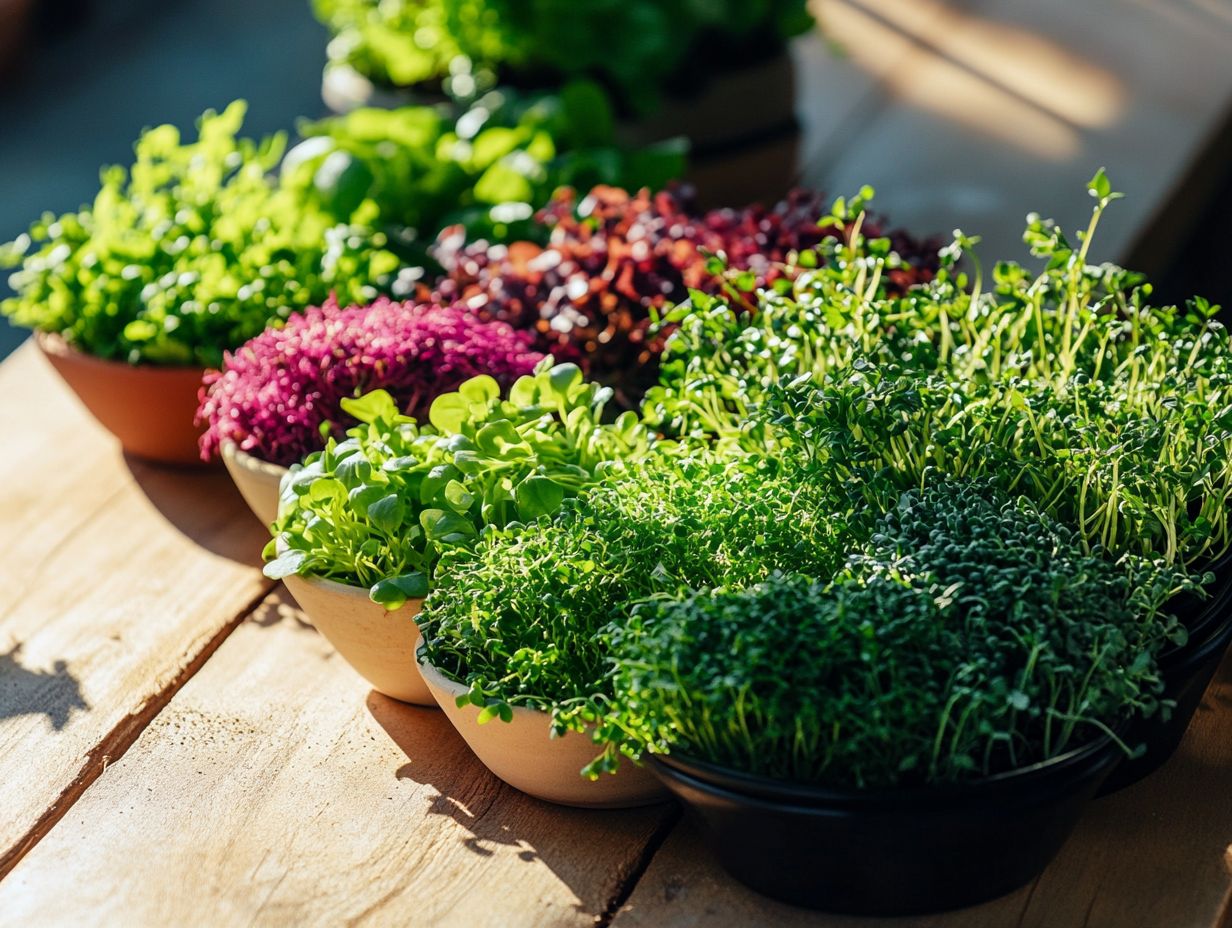 Colorful microgreens enhancing a fresh dish.