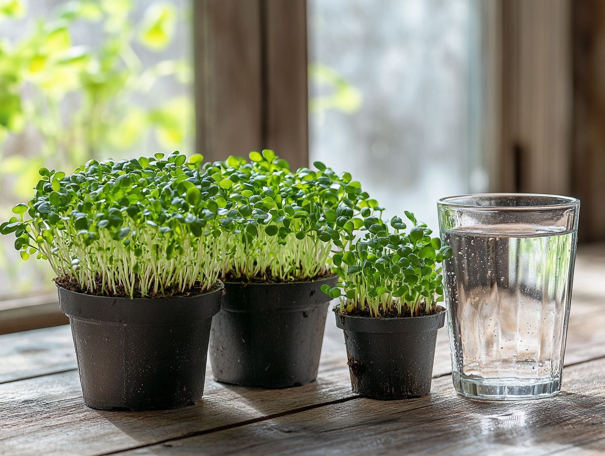 Growing microgreens at home.