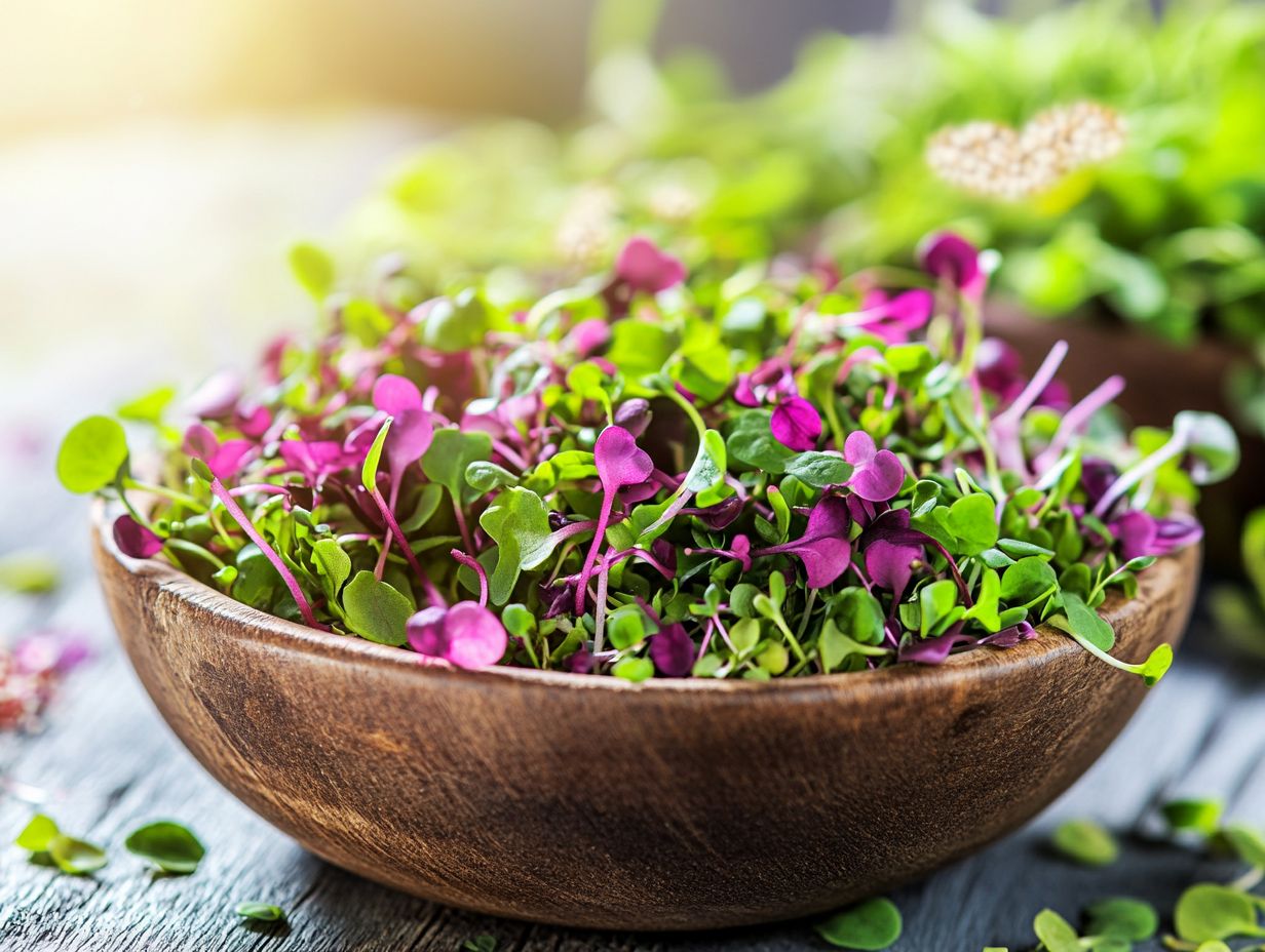 A vibrant display of microgreens showcasing their benefits for heart health.