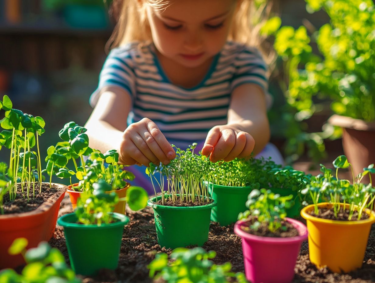 A gardener preparing soil and containers for microgreens