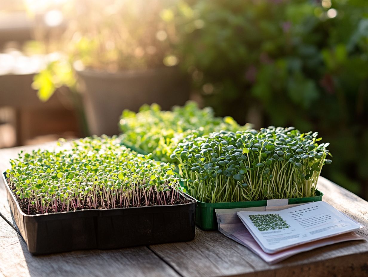 Image of various microgreens growing kits