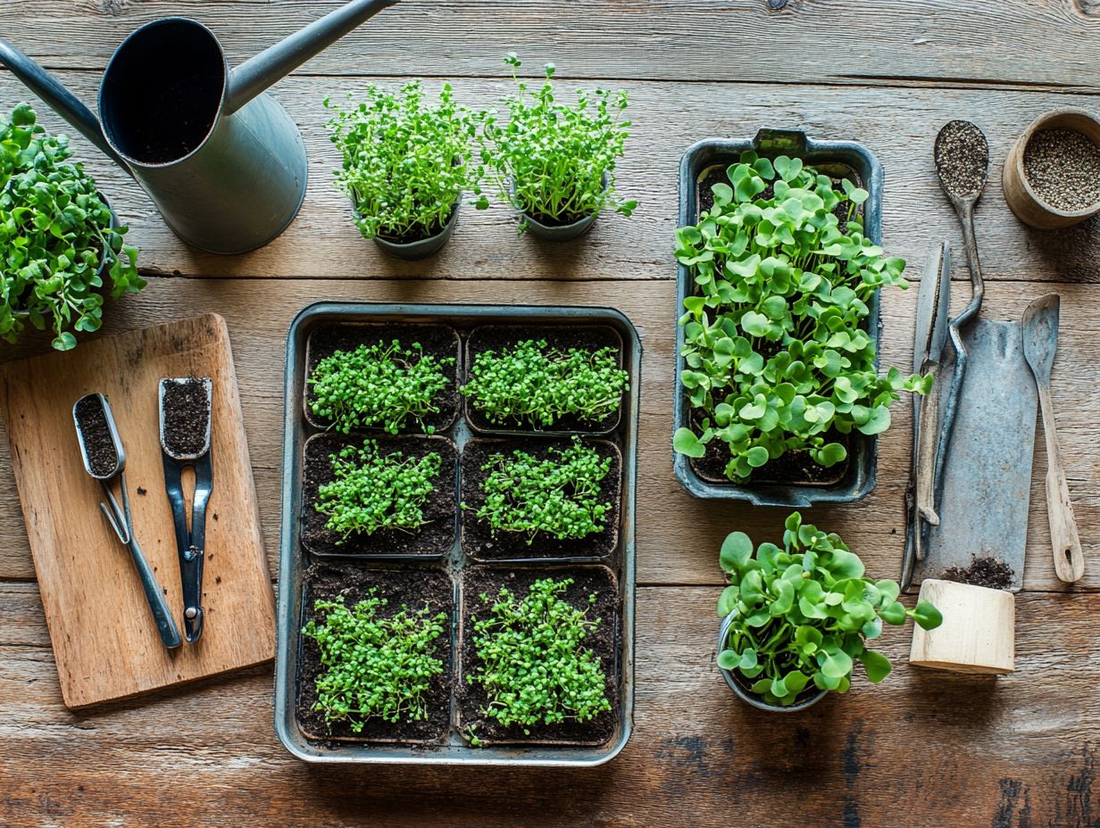 Image showing various easy-to-grow microgreens suitable for beginners