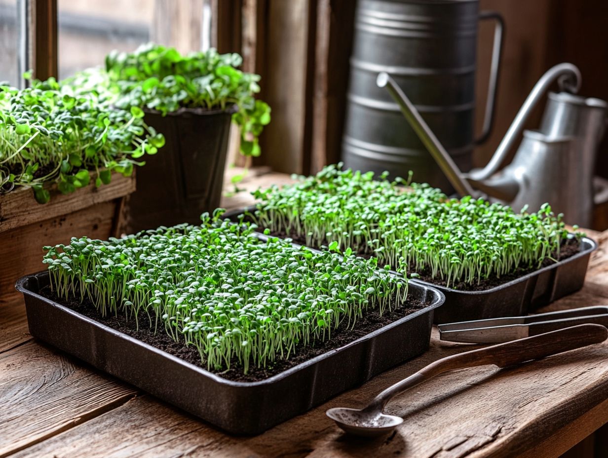 Image showing the step-by-step guide for planting microgreens