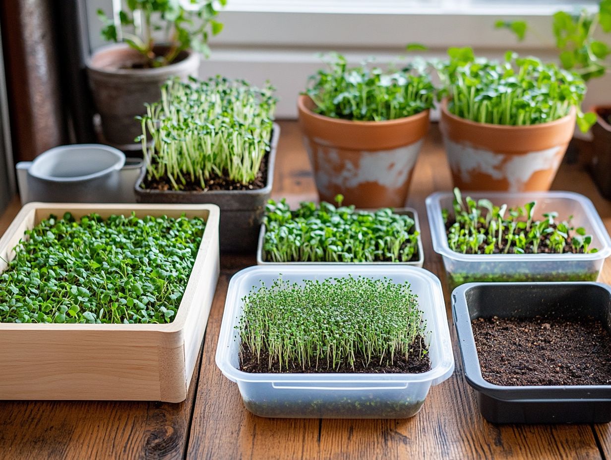 Example of a container suitable for growing microgreens