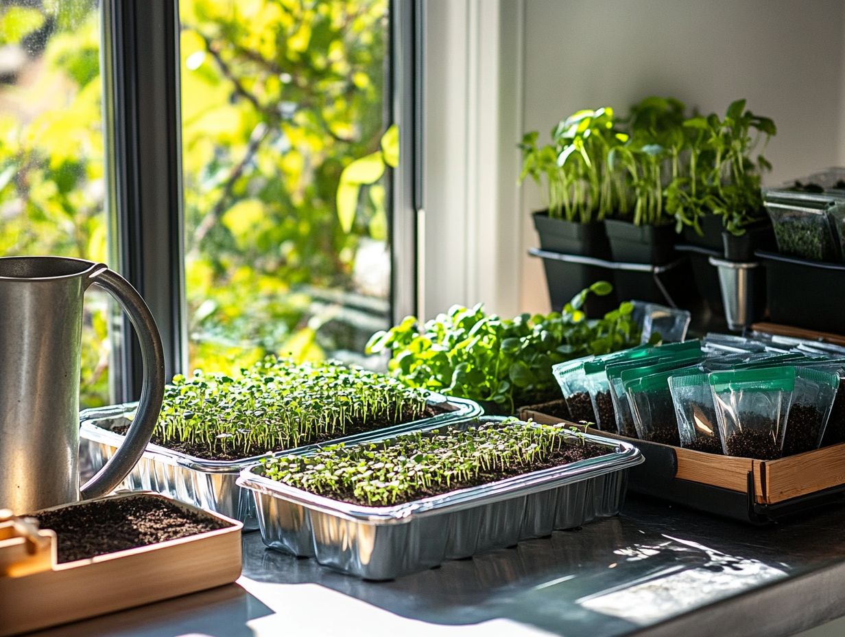 Image showing key takeaways about growing microgreens.