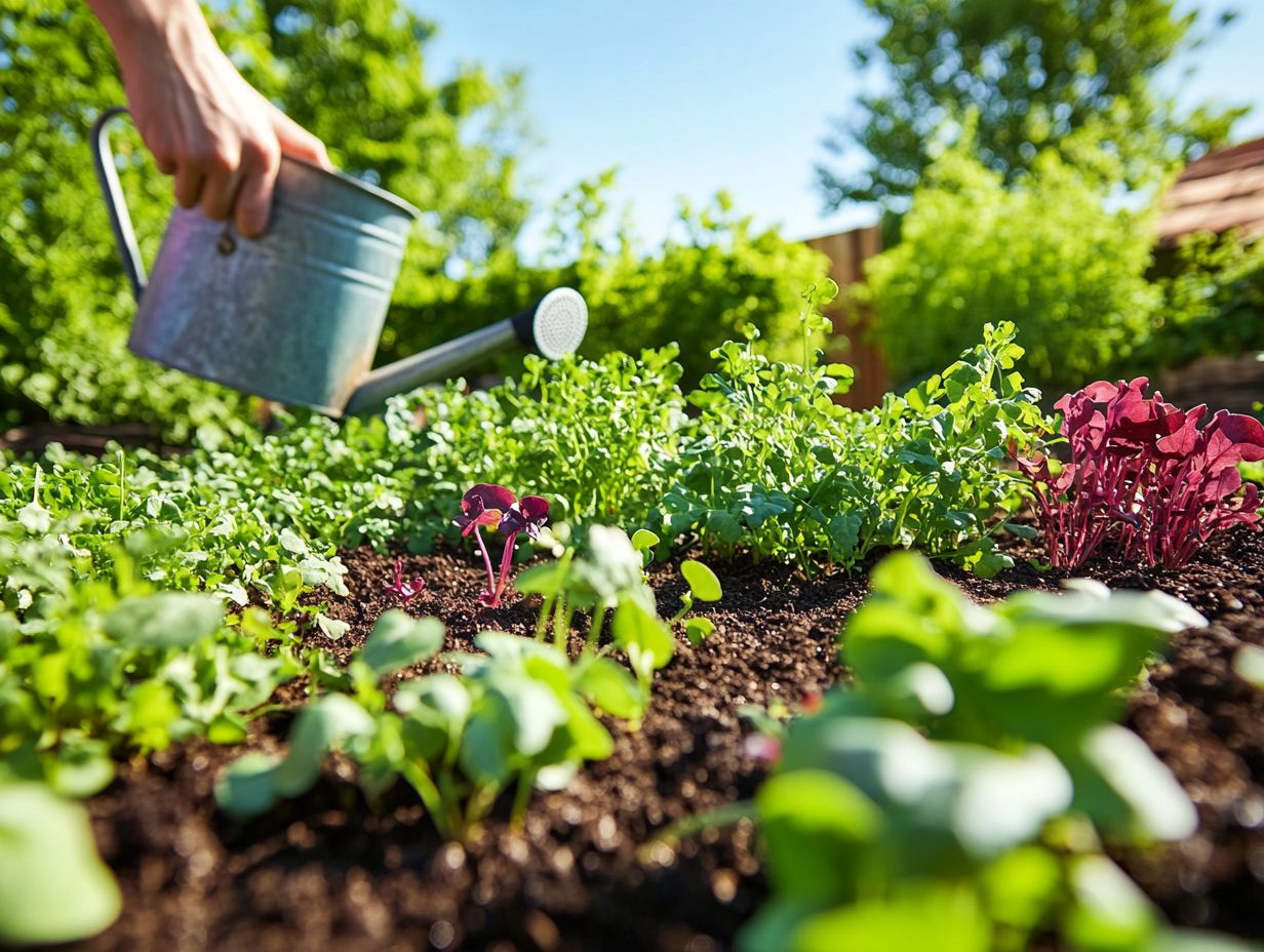 Visual representation of frequently asked questions about microgreen gardening.