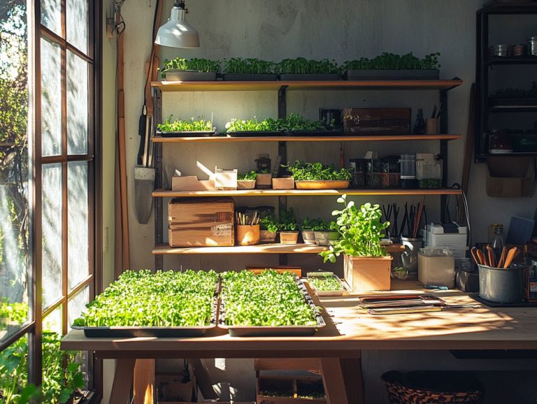 How to Design a Microgreen Workspace