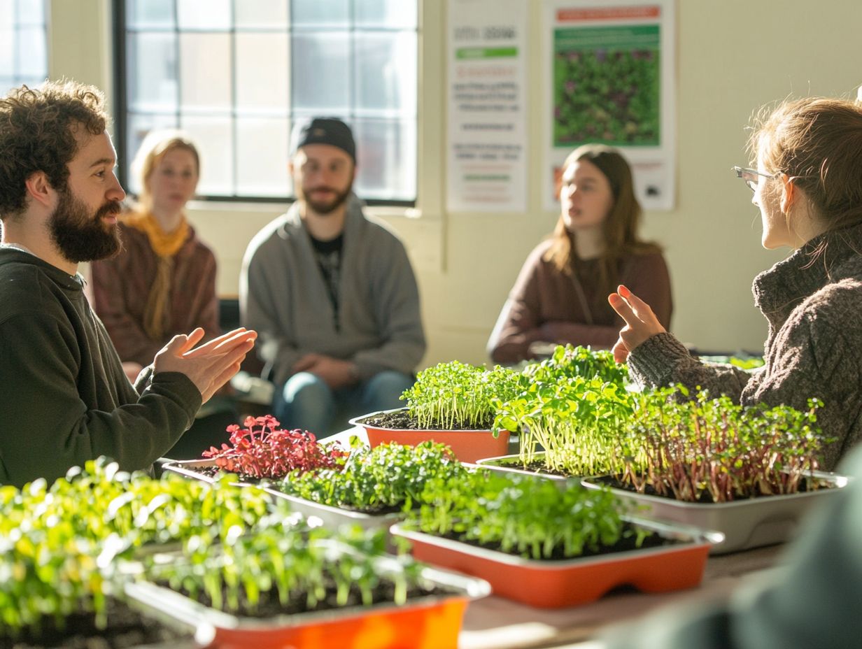 Engaging with the microgreen community offers numerous benefits