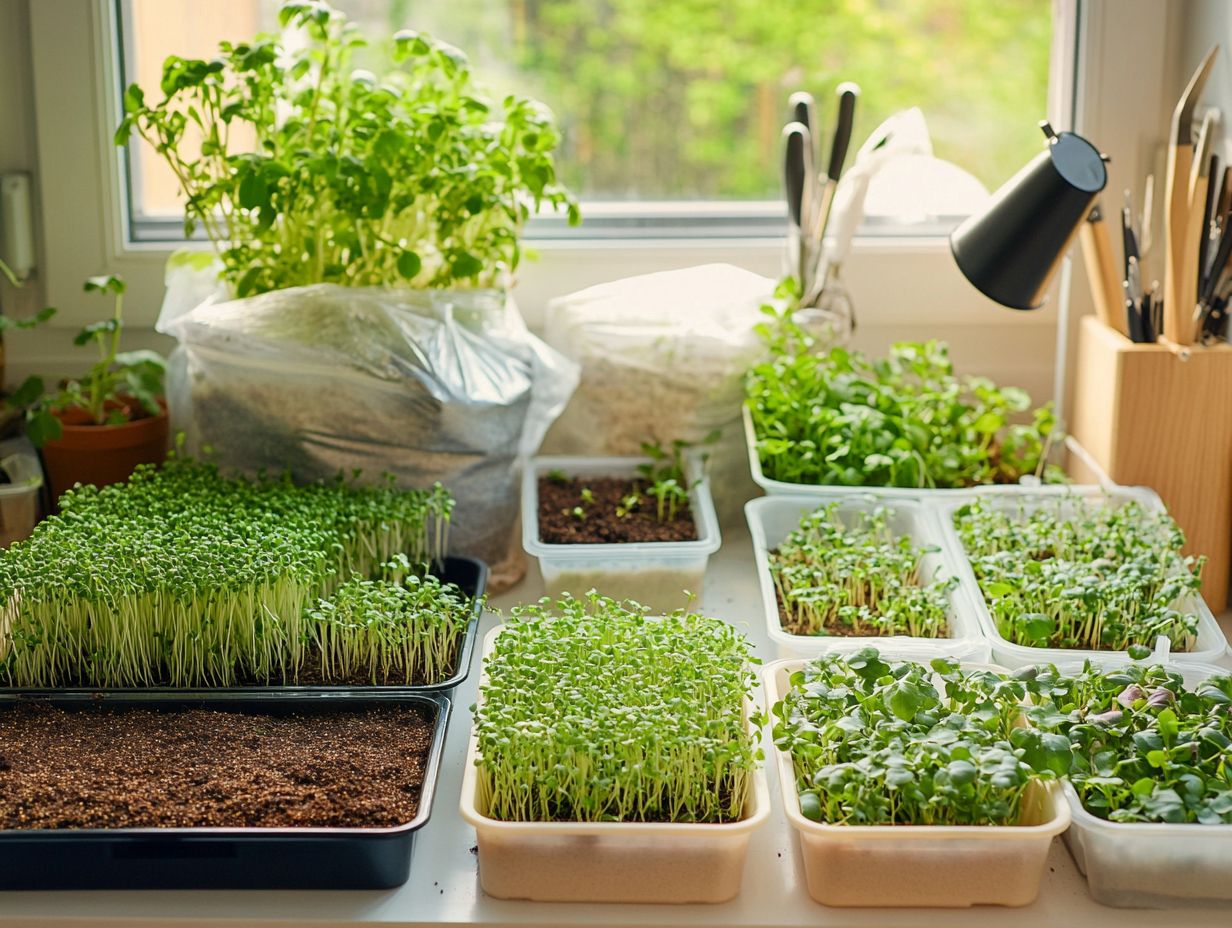 Image showing various types of microgreens.