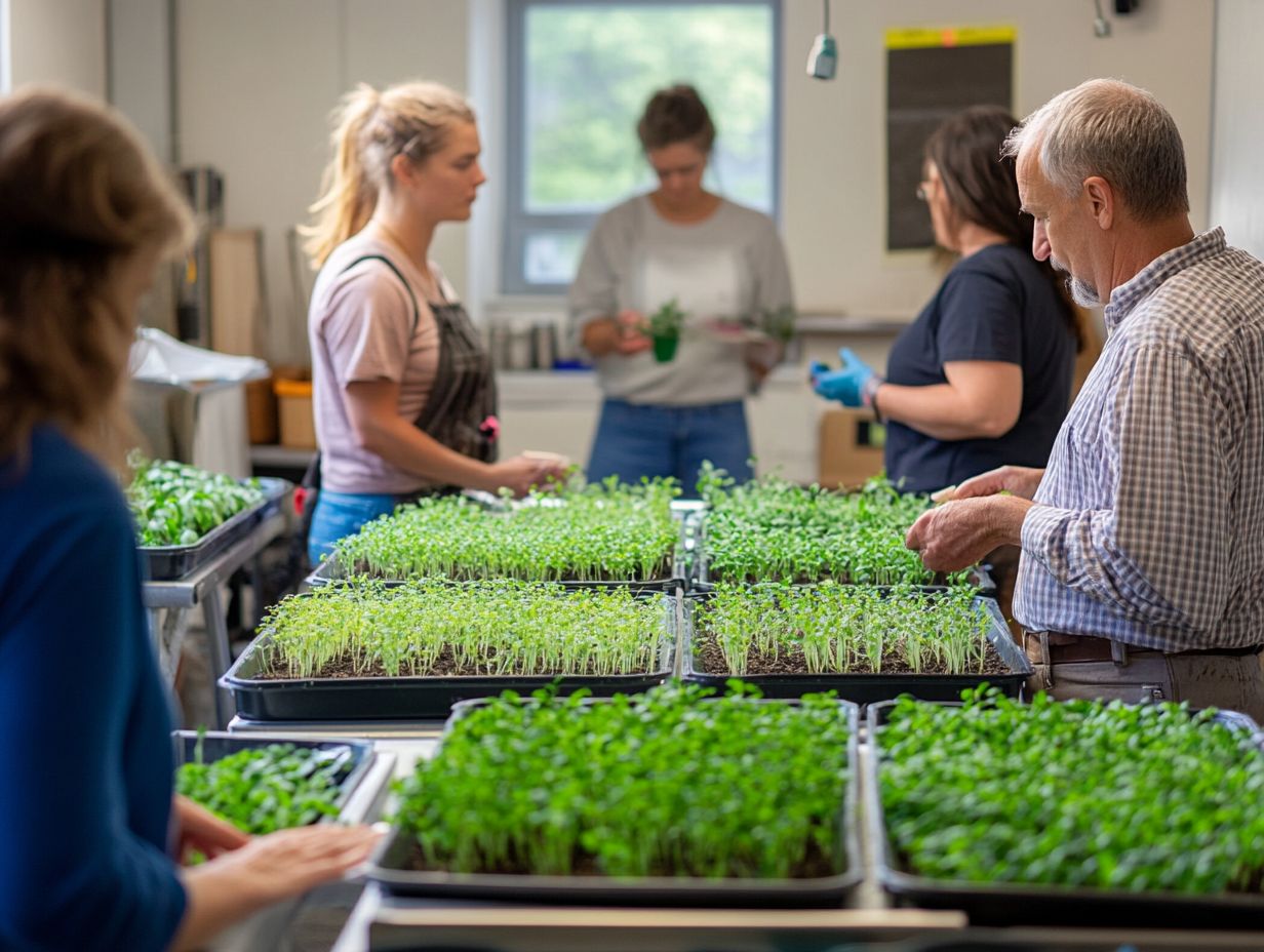 Image depicting activities at a microgreens workshop