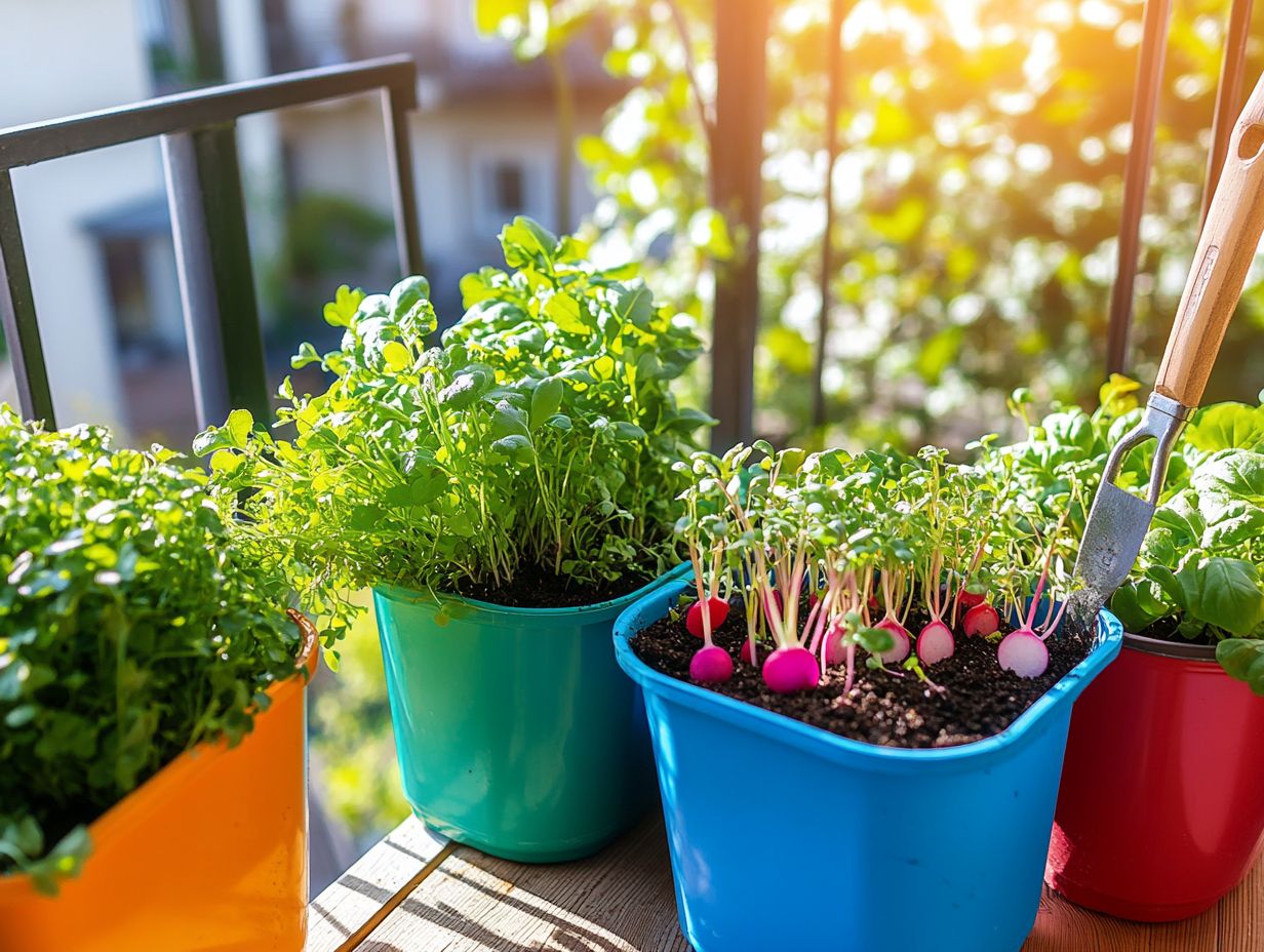 Image showing a variety of microgreens growing in containers.