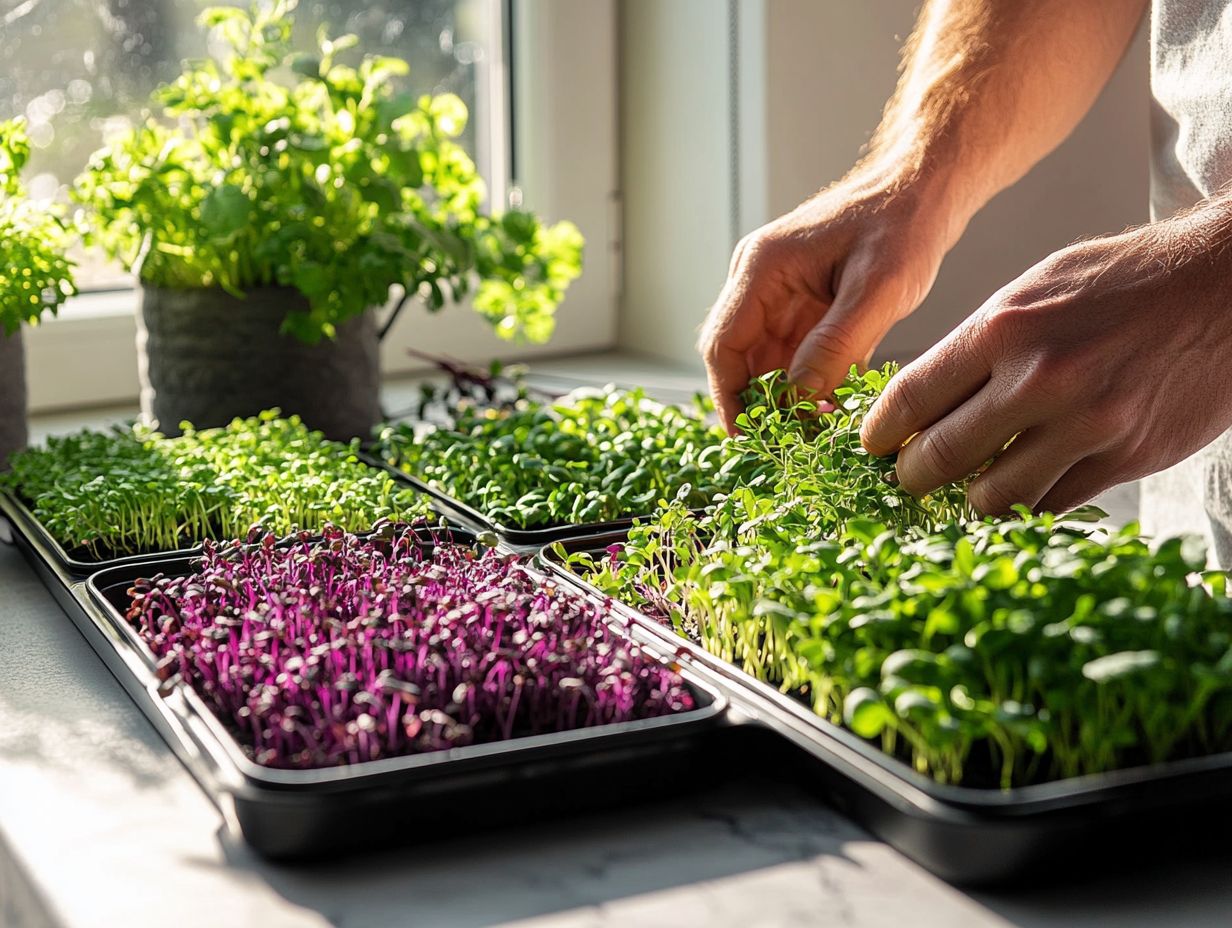 Image of various microgreen varieties