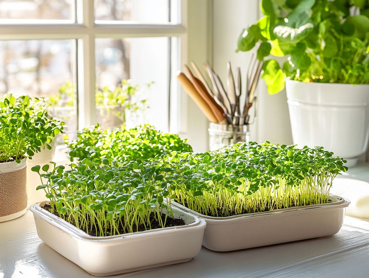 Harvesting and Using Microgreens