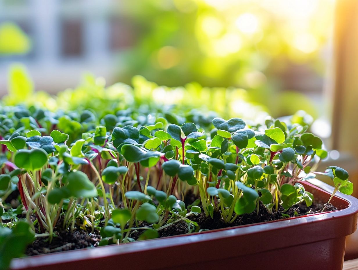 Steps to grow microgreens from vegetable scraps.