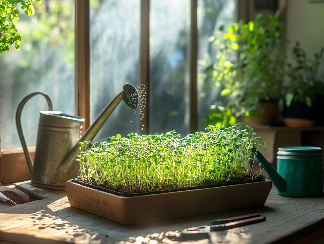 A variety of containers suitable for growing microgreens.