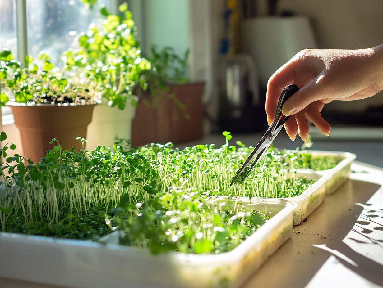 How do I know when my microgreens are ready to be harvested?