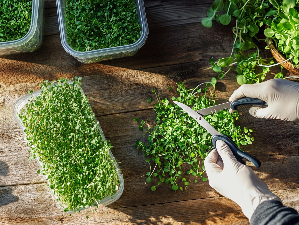 Illustration of Key Takeaways about Microgreens Harvesting