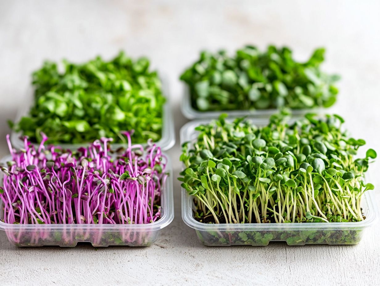 Decorative uses of microgreens on a plate