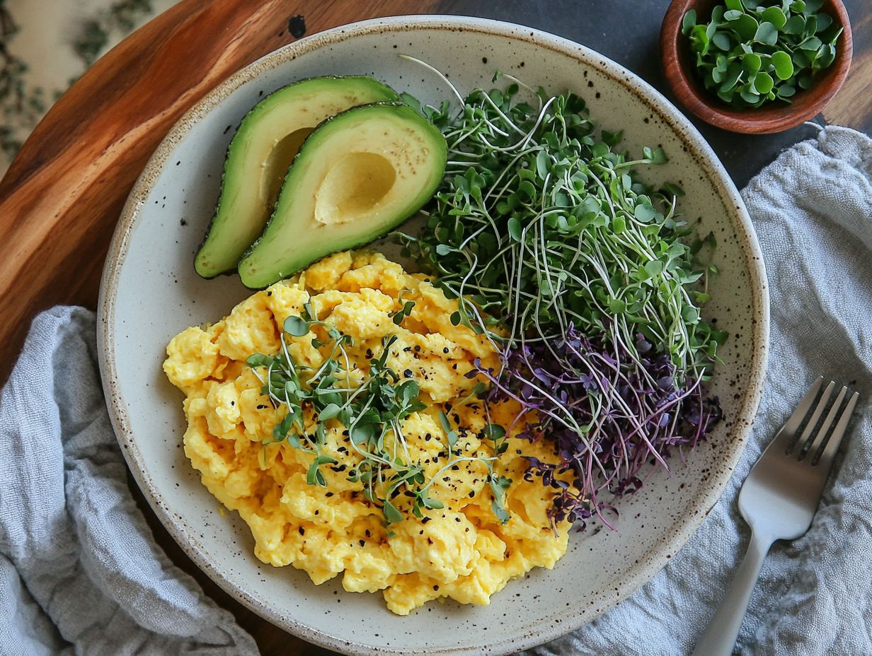 A variety of microgreens ideal for breakfast dishes