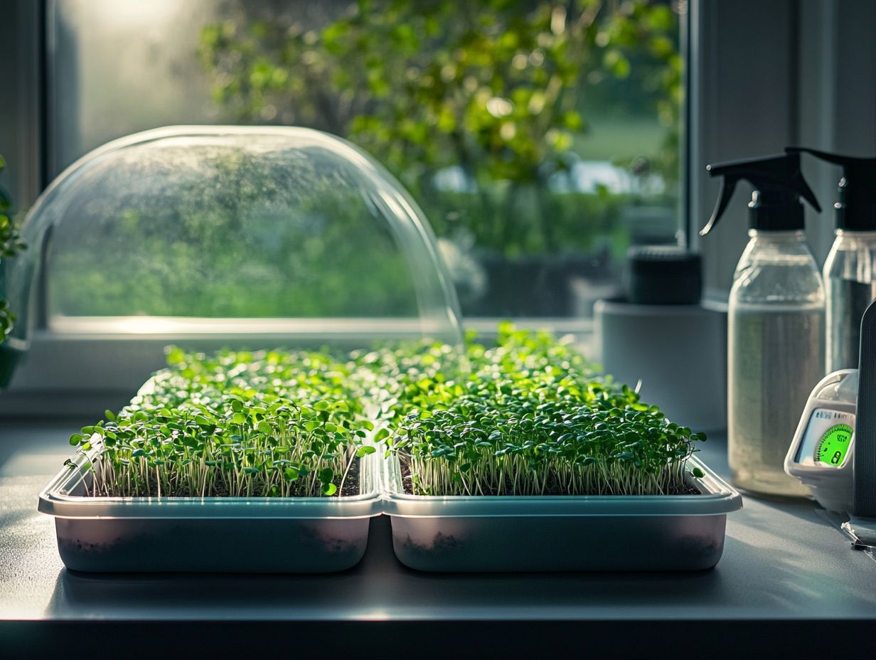 Ideal humidity level for growing microgreens