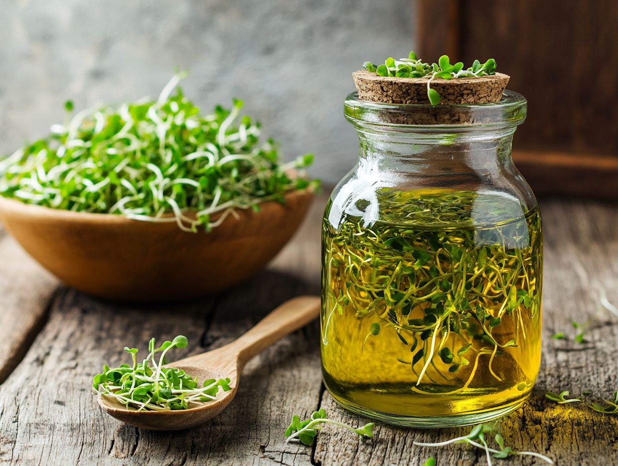 A selection of microgreens for infusion