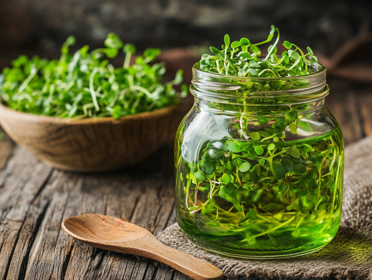 A selection of microgreens for infusion