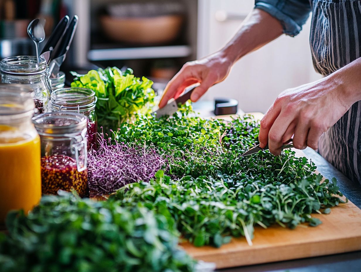 Visual representation of key takeaways about microgreens