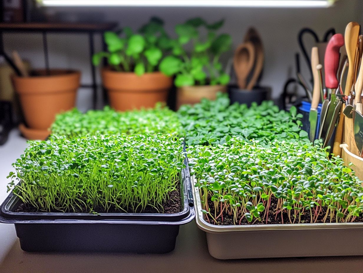 Visual representation of challenges faced in microgreen farming