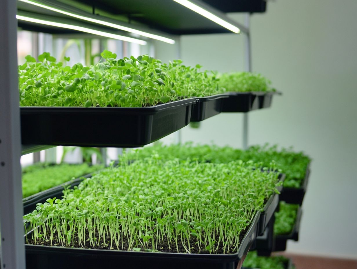 What is the importance of optimizing airflow for microgreens and indoor gardening?