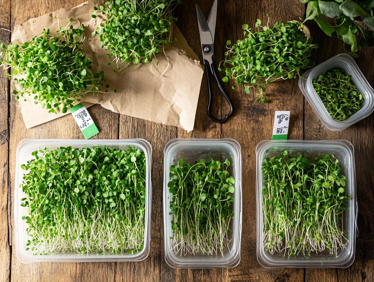 Various Packaging Materials for Microgreens