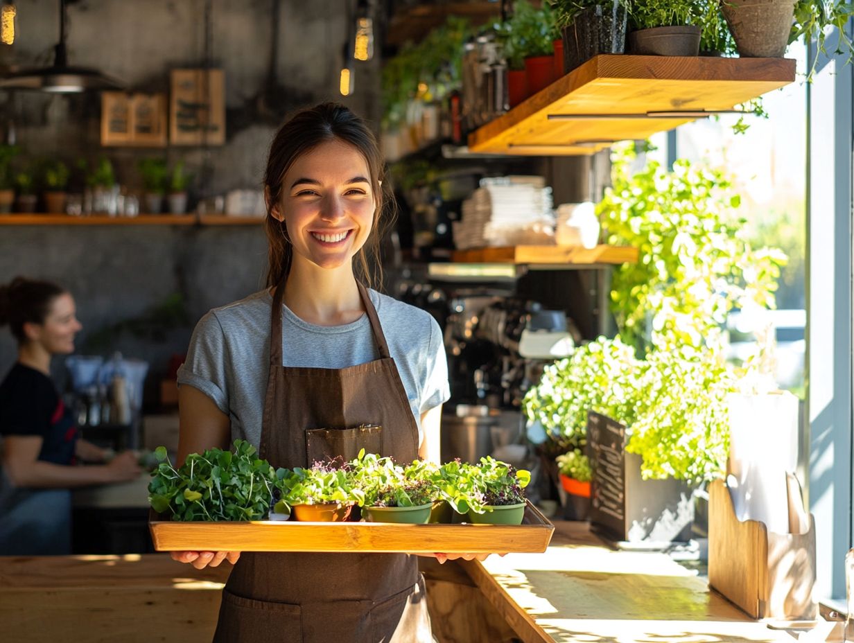 Examples of creative dishes using microgreens