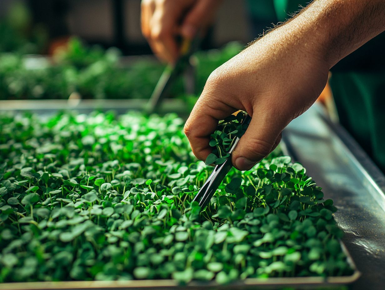 Storing and Using Harvested Microgreens