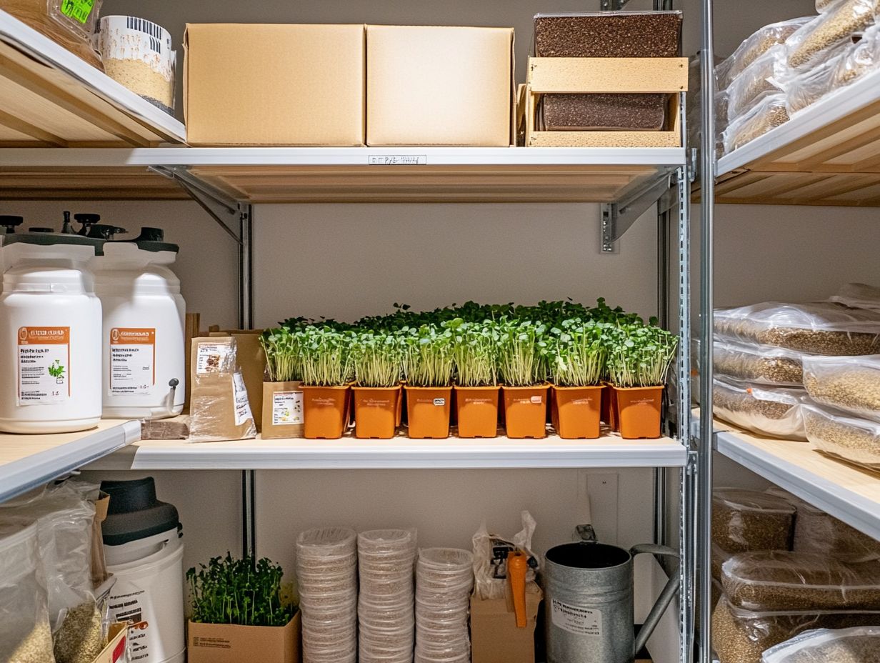 Proper Storage of Microgreen Supplies